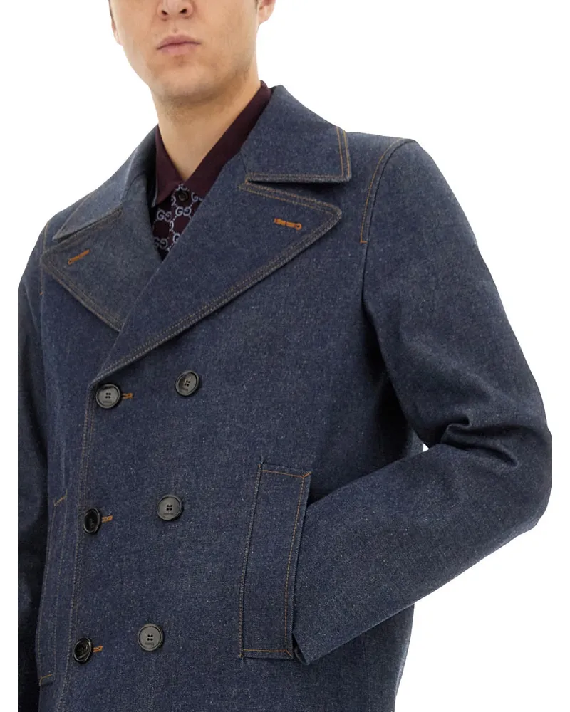 Gucci Denim Cotton Jacket — Blue Blue