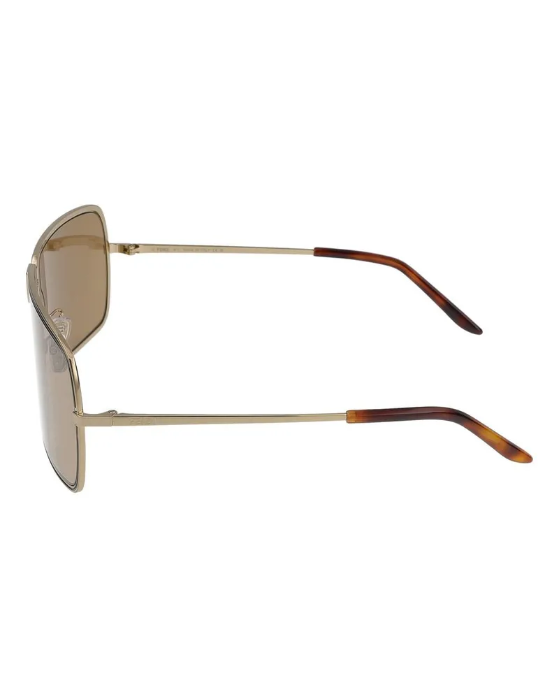 Fendi Unisex Fe40195u Rectangular Metal-Frame Sunglasses Neutral Standard Neutral