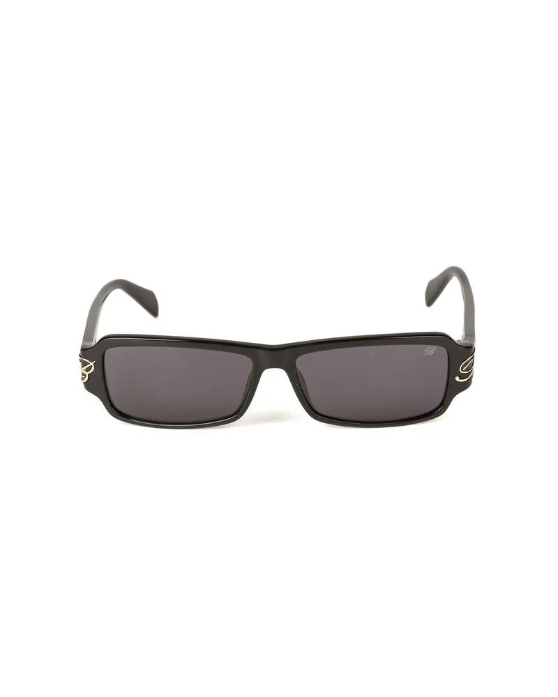 Blumarine Women's Sunglasses Glossy Black Acetate Eyewear Black