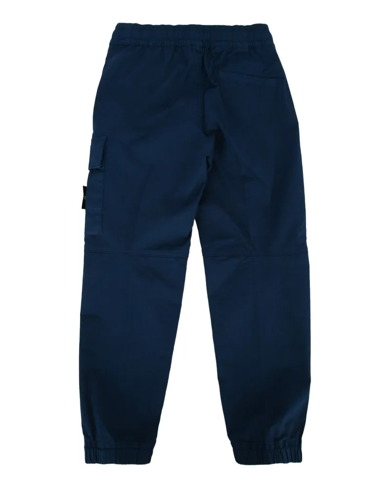 Stone Island Boys' Cotton Blend Cargo Pants Navy Elastane Navy