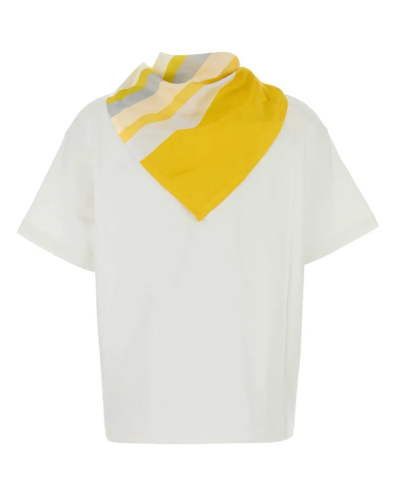 Bottega Veneta Women's White Cotton T-Shirt Whiteyellowmultic Exterior White