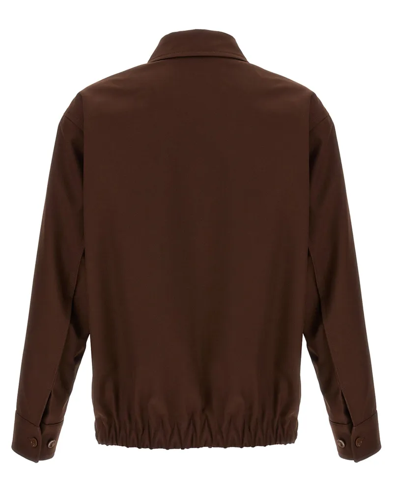 Gucci Wool Twill Jacket — Brown Brown