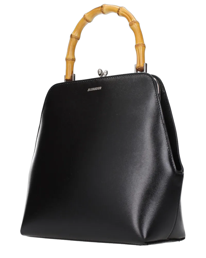 Jil Sander Women's Black Leather Handbag Bag Black