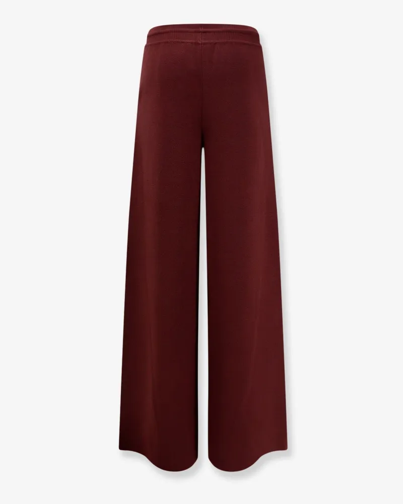 Loro Piana Women's Trousers Siena Red Silk-Cotton Red