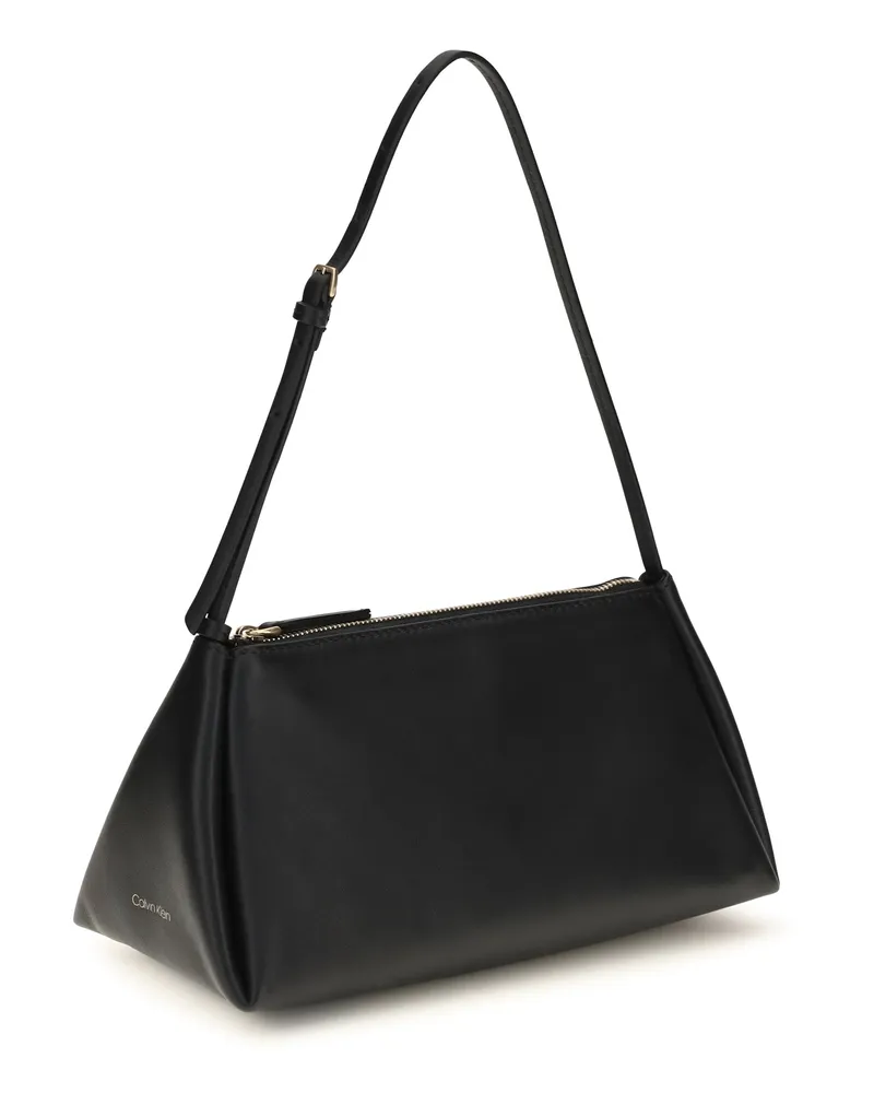 Calvin Klein Women's Aurelis Handbag Black Calf Leather Bos Taurus Handbags Hand Bags Black