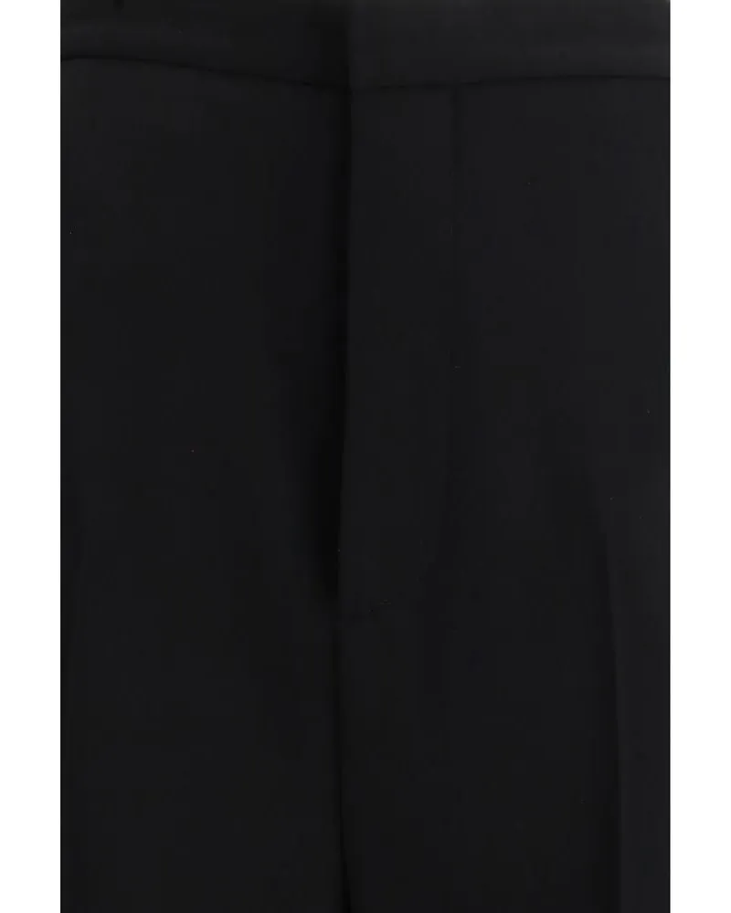 Balenciaga Tailored Cotton Trousers — Black Black