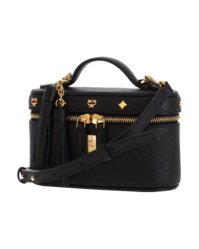 MCM Women's Bags Black Calf Leather Black