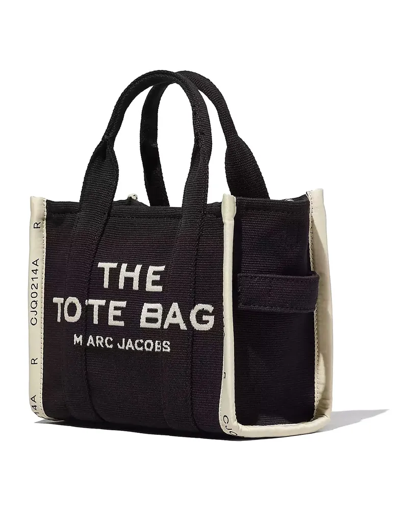 Marc Jacobs Women's Tote Bag The Jacquard Small Black Cotton Shoulder Black