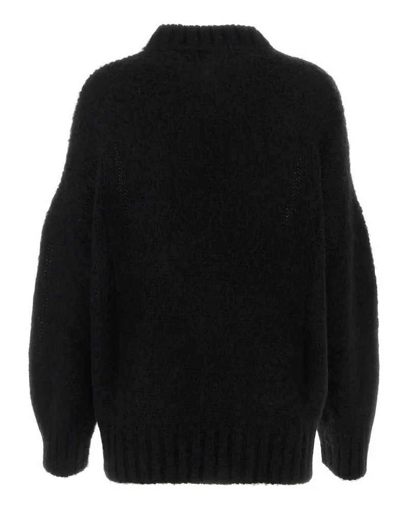 J.W.Anderson Women Two-Tone Acrylic Blend Sweater Whiteblack Maglieria White