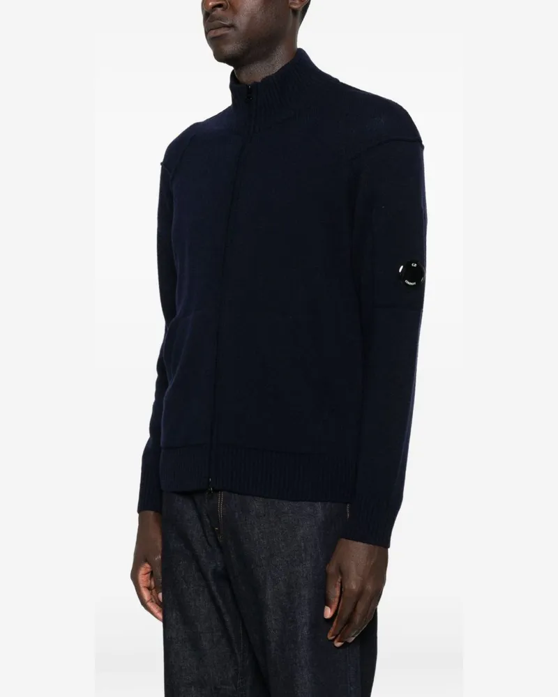 C.P. Company Wool Zip Cardigan — Navy Navy