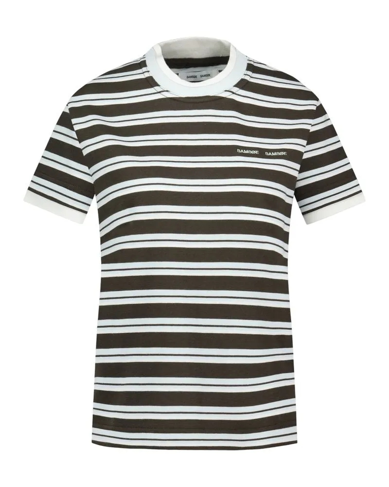 Samsøe & Samsøe Women's Sacamina Ss T-Shirt - Samsoe Cotton Brown Concept-Store Ready-To-Wear Brown