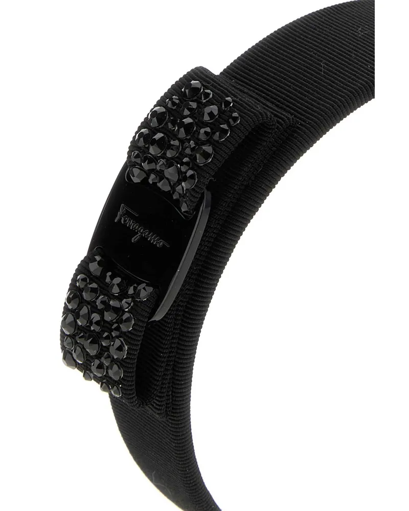 Ferragamo Women's Black Fabric Hairband Neroconswarov.evarasmnero Exterior: Cappelli E Fasce Per Capelli Hat Black