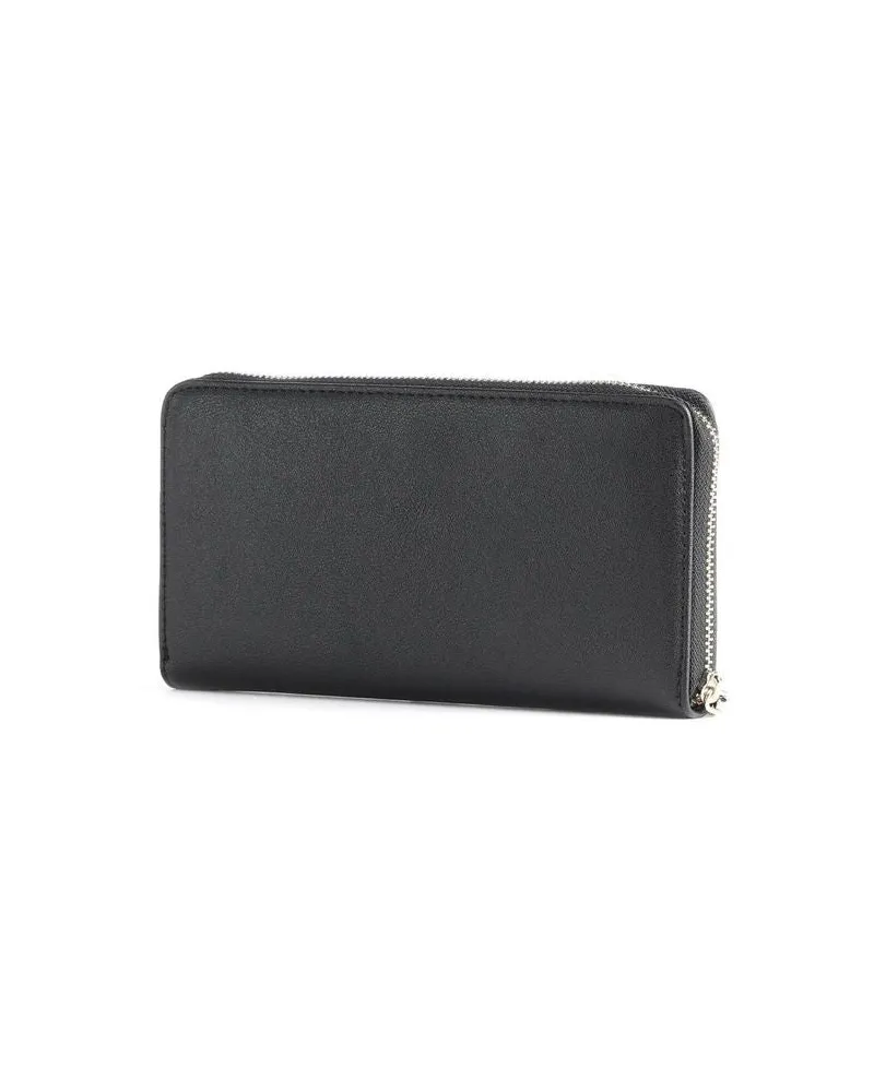 Calvin Klein Leather Continental Wallet — Black Black