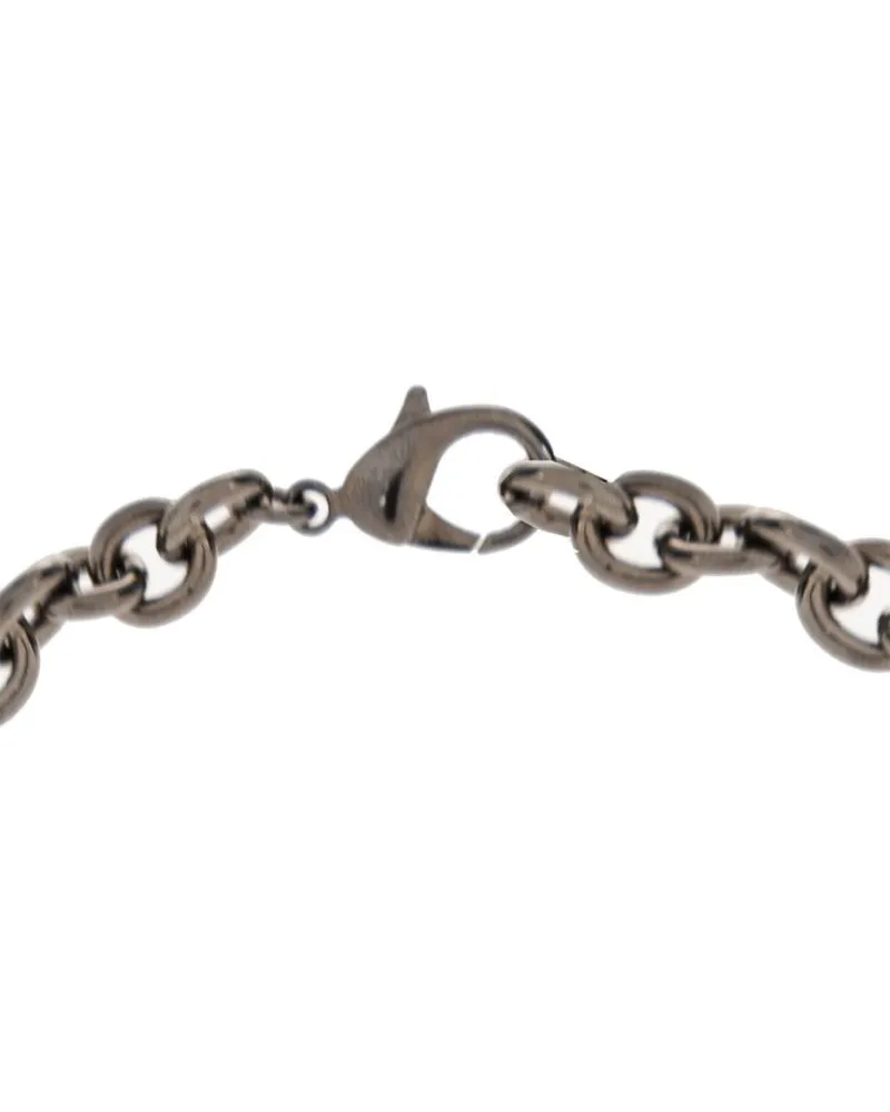 Dsquared2 Men's Ceresio 9 Logo Tag Chain Necklace Silver Accessories > Jewelry Silver