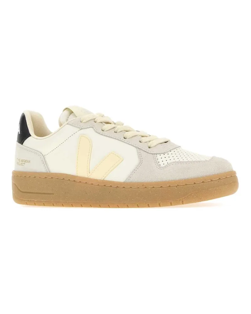 VEJA Women's Multicolor Leather And Suede V-82 Sneakers Purecalcaireblack Multicolor