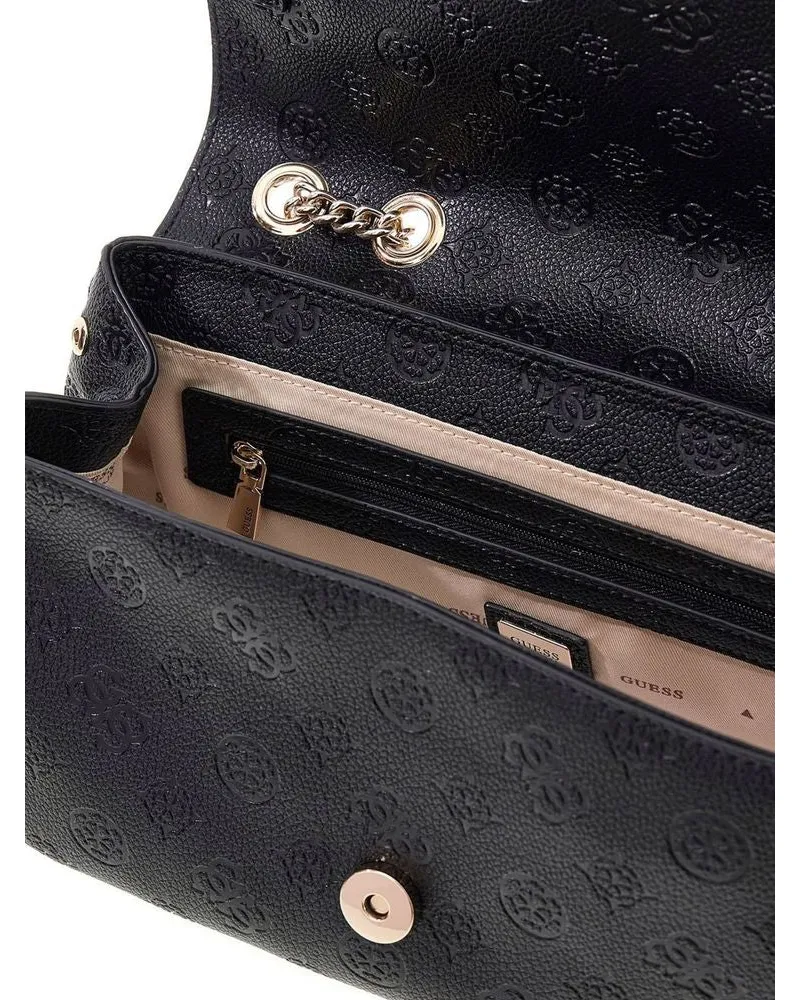 Guess Women's Crossbody Bag Black Logo Polyurethane - Crossbody-Bags Black
