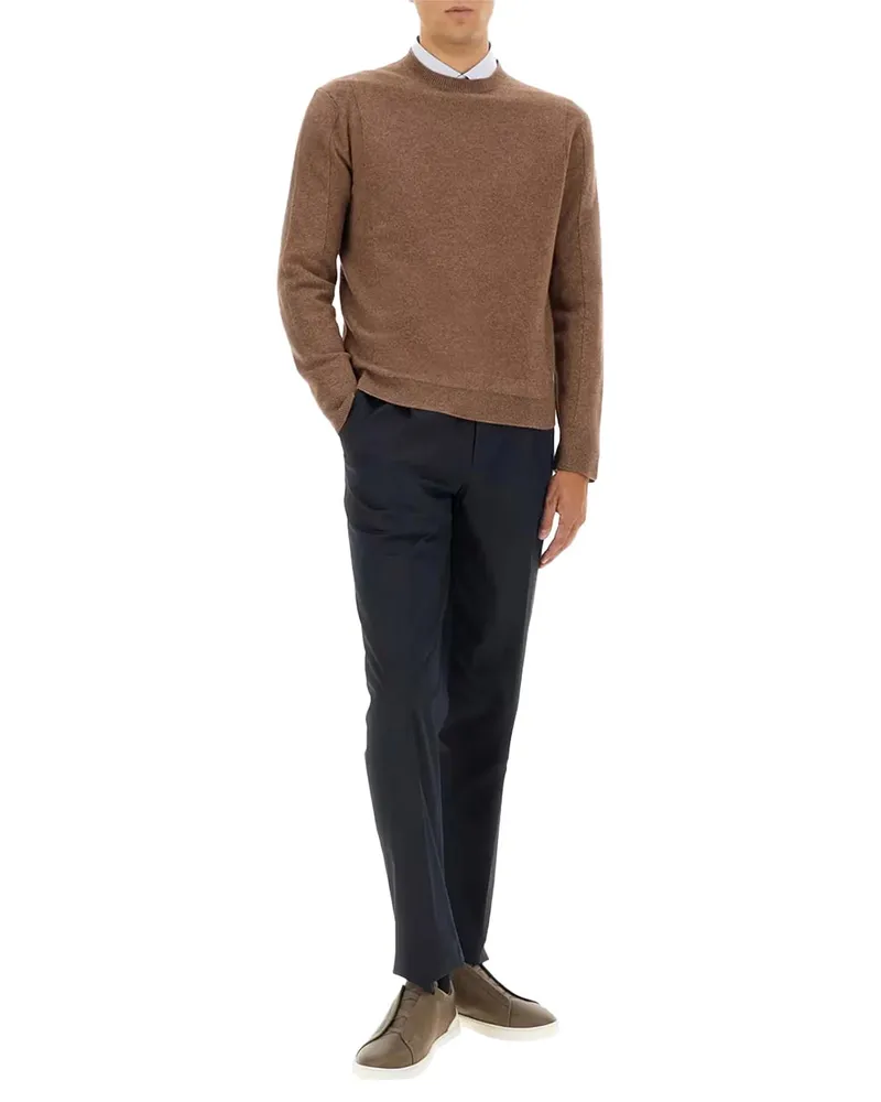 Ermenegildo Zegna Wool and Cashmere Sweater — Brown Brown