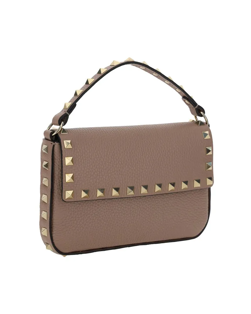 Valentino Garavani Rockstud Shoulder Bag — Beige Beige
