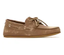 Women's Upper Loafer Beige Leather