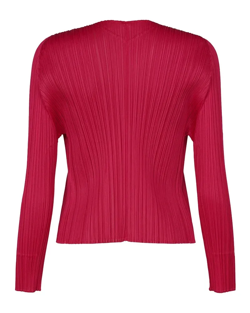 Issey Miyake Pleats Please Cardigan — Red Red