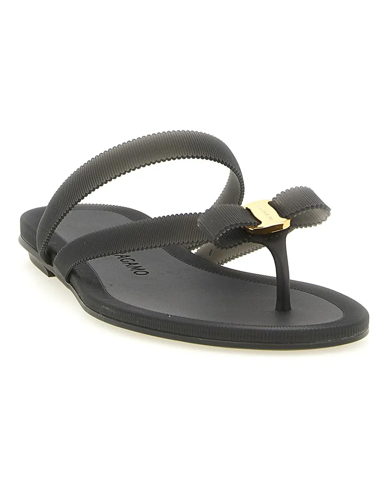 Ferragamo Thong Sandal — Black Black