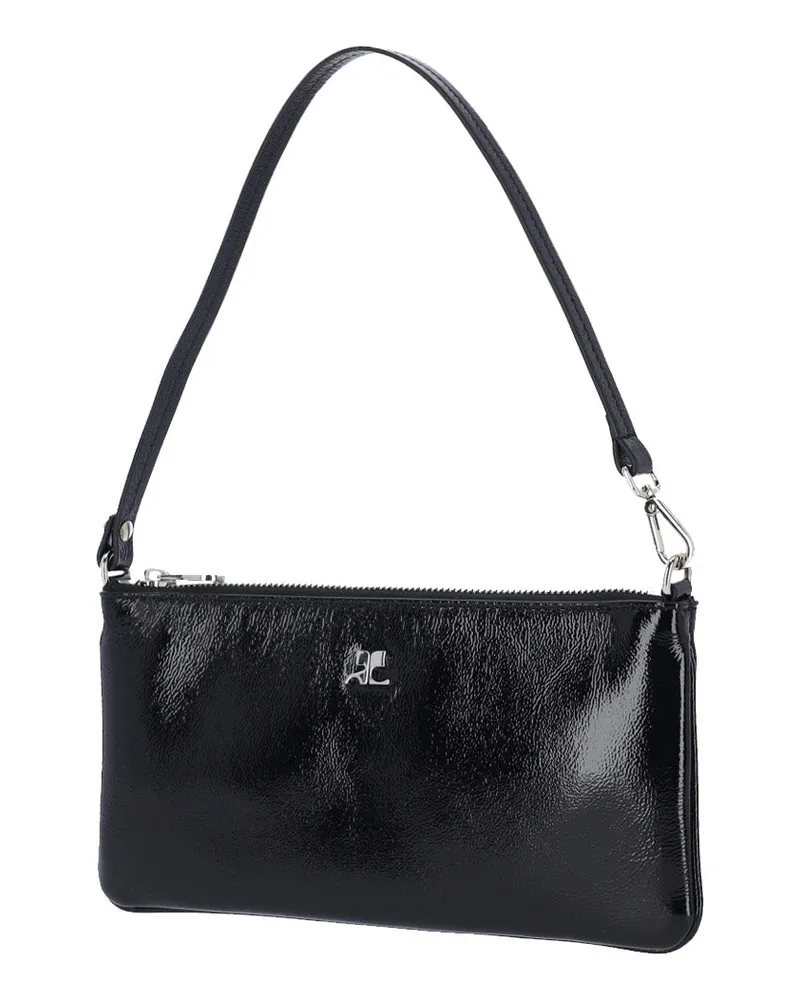 Courrèges Women's Bags Black Varnished Cow Leather Black