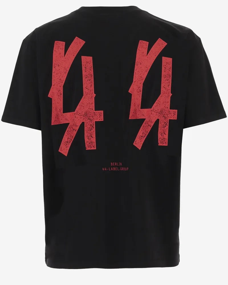 44 LABEL GROUP Men T-Shirt Guestlist Cotton Black T-Shirts And Polos Black