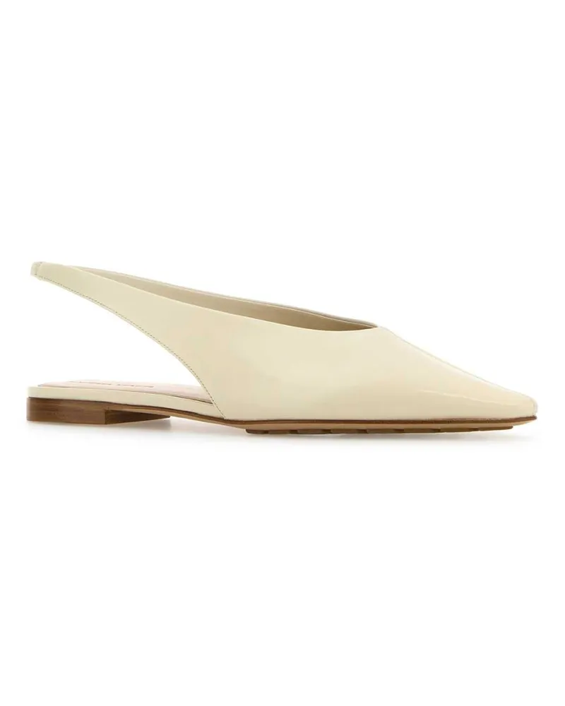 Bottega Veneta Women's Ivory Leather Sofia Ballerinas Seasalt Ballerine Flat Shoes Beige