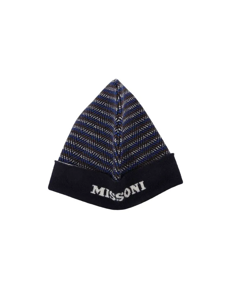 Missoni Women's Beanie Black-Multicolor Wool Accessories Black