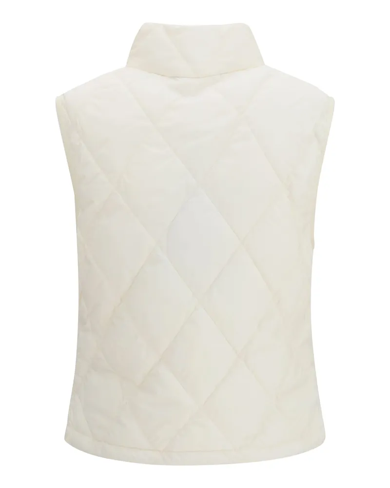 Burberry Women's Cheswick Padded Sleeveless Gilet Tundra White Polyester Down Jackets Coat White