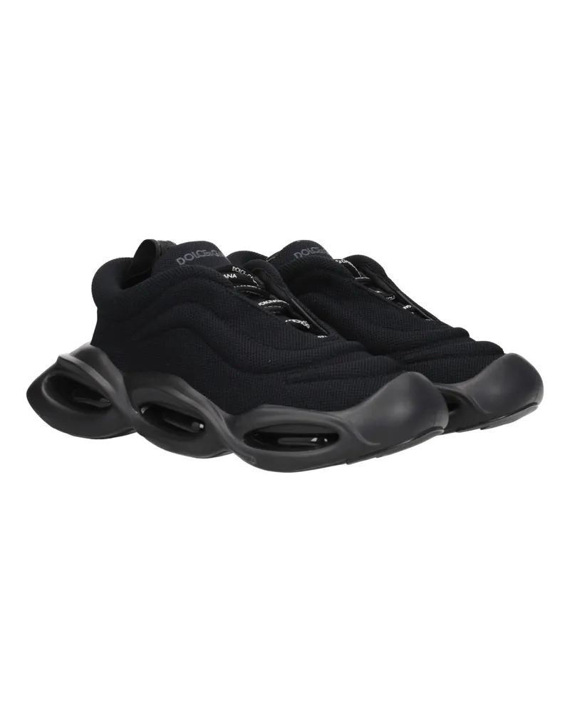 Dolce & Gabbana Chunky Rubber-Sole Sneaker — Black Black