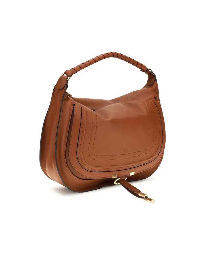 Chloé Women's Brown Calf Leather Bos Taurus Shoulder Bag Brown
