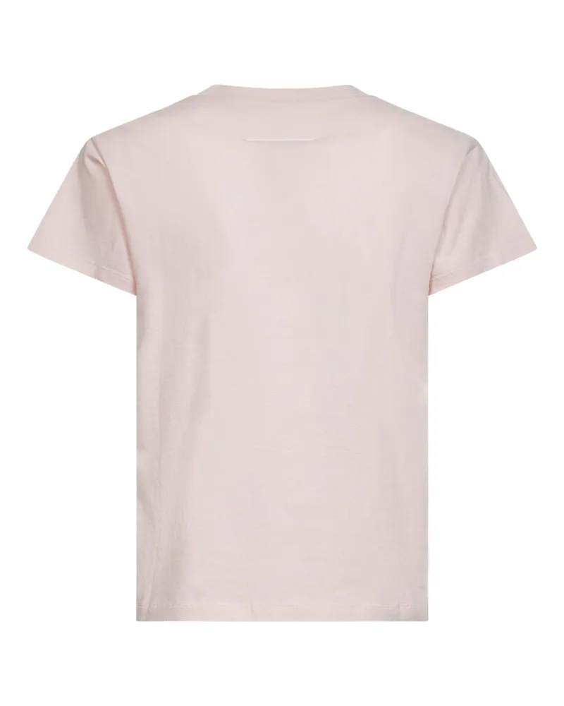 Maison Margiela Numeric Graphic Cotton Jersey T-Shirt — Pink Pink