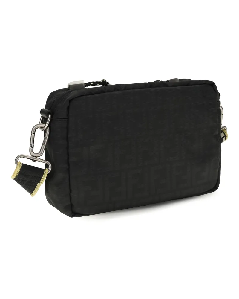 Fendi FF Monogram Fabric Camera Bag — Black Black