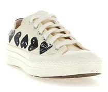 Heart-Print Canvas Sneaker — Off-White
