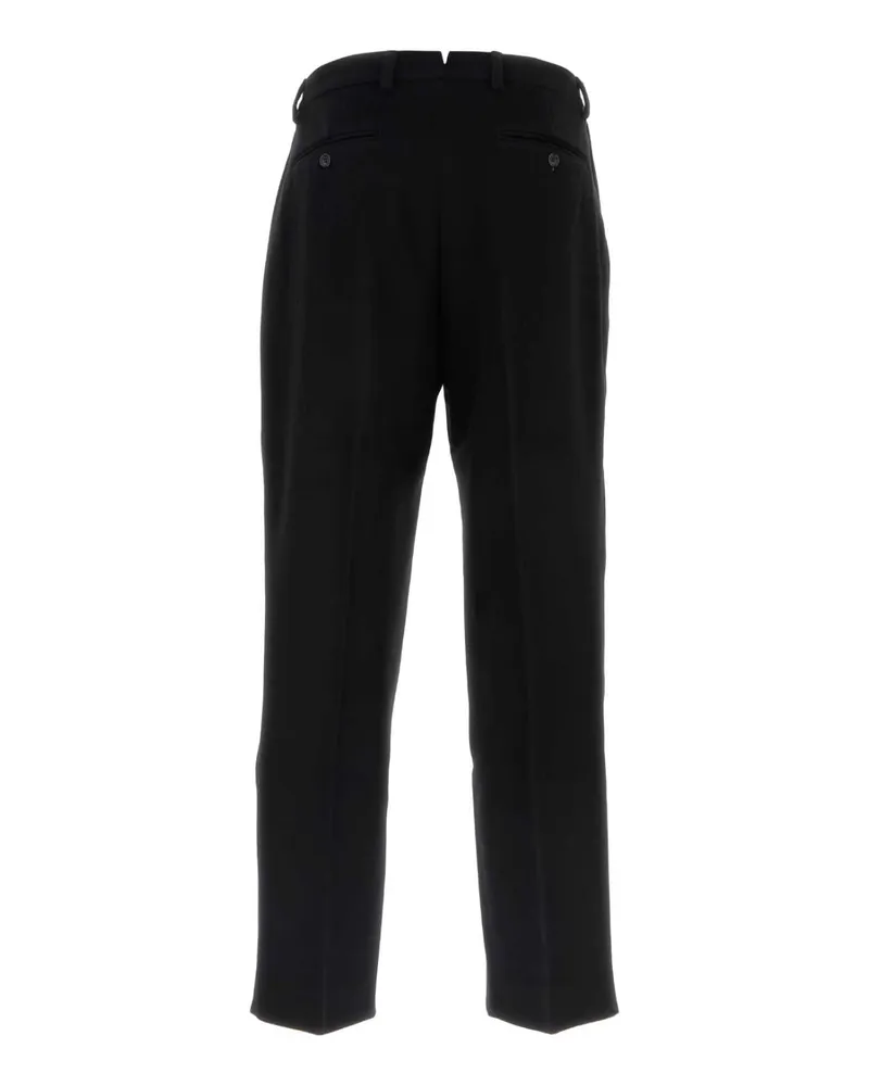 VTMNTS Men's Black Felt Pant Exterior: Wool Pantaloni Trousers Black