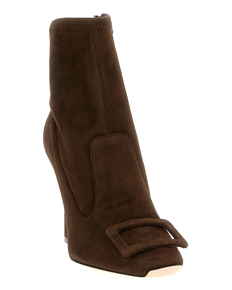 Roger Vivier Trompette Ankle Boot — Brown Brown