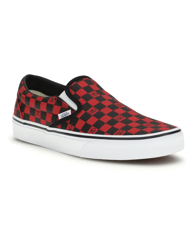 Valentino Garavani Men's Sneakers Orchid Slip-On Pure Red-Black Red-Black-White Upper: Cotton Trainers Red/black/white Red