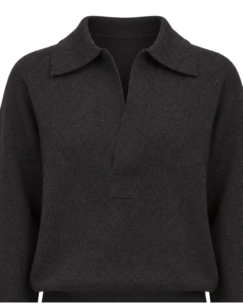 Victoria Beckham Wool-Cashmere Blend Sweater — Gray Gray