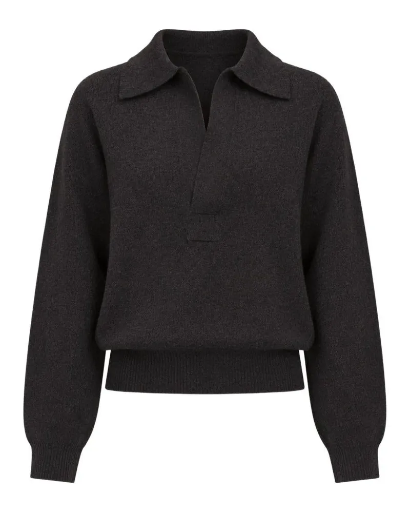 Victoria Beckham Women Sweater Genevieve Melange Grey Wool Gray