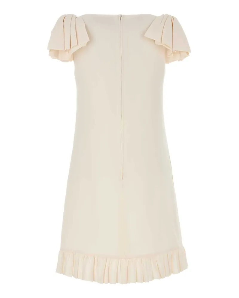 Valentino Garavani Women's Ivory Wool Blend Dress Avorio Abiti Beige