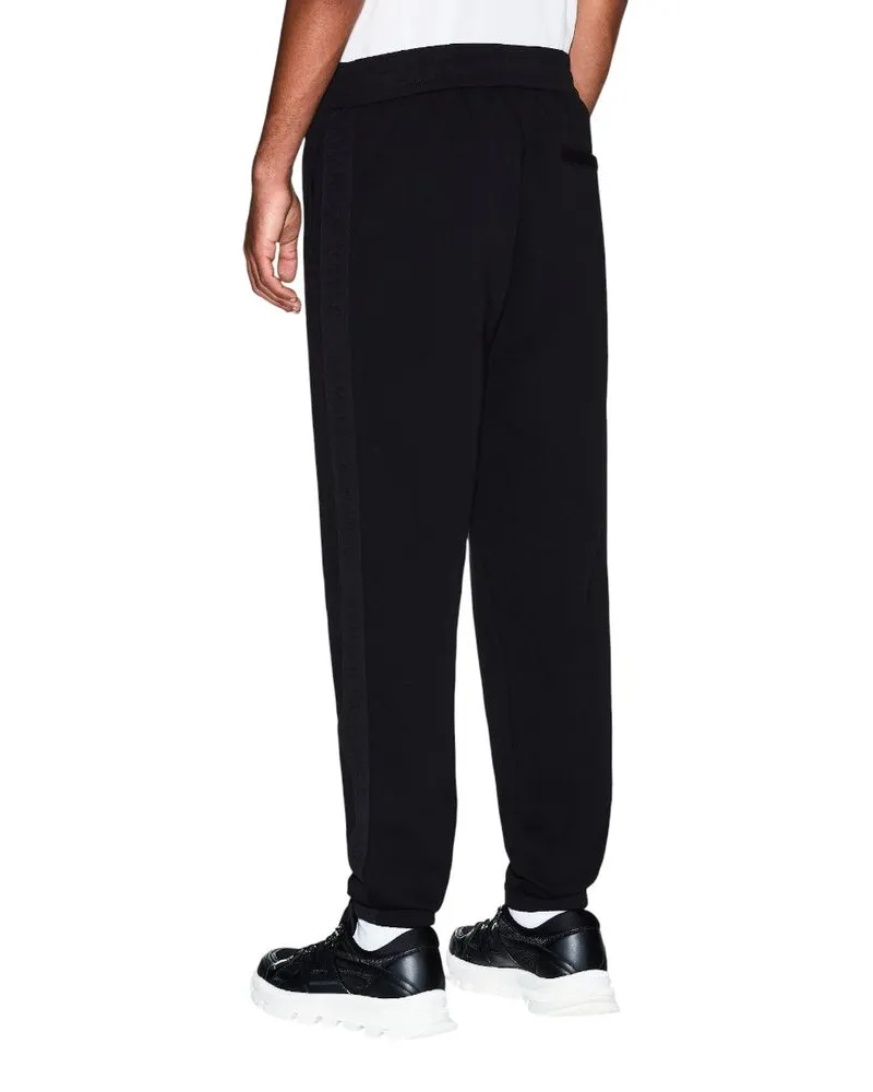 Armani Exchange Cotton-Blend Joggers — Black Black
