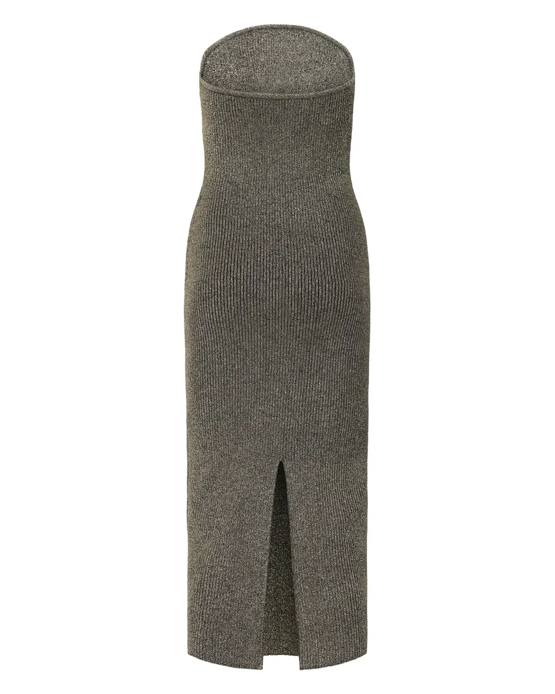 KHAITE Women's Fitted Dress With Lurex Details Gold Polyamide Gold