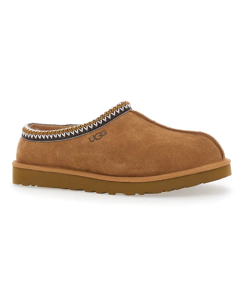UGG Men's Mules Tasman Brown Suede Leather Brown