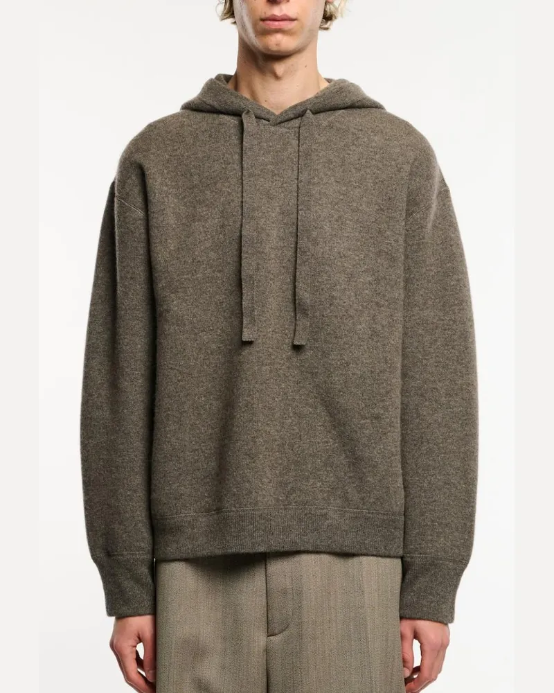 Studio Nicholson 12gg Cashmere Hoodie — Gray Gray