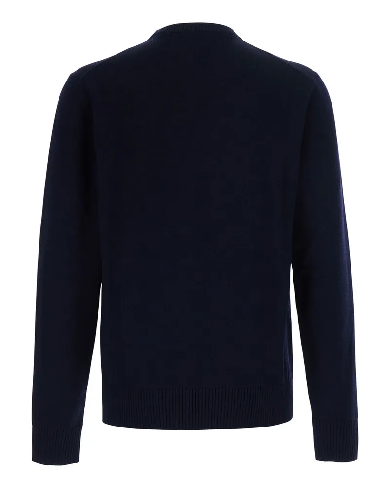 Dolce & Gabbana Logo-Embroidered Crew Neck T-Shirt — Navy Navy