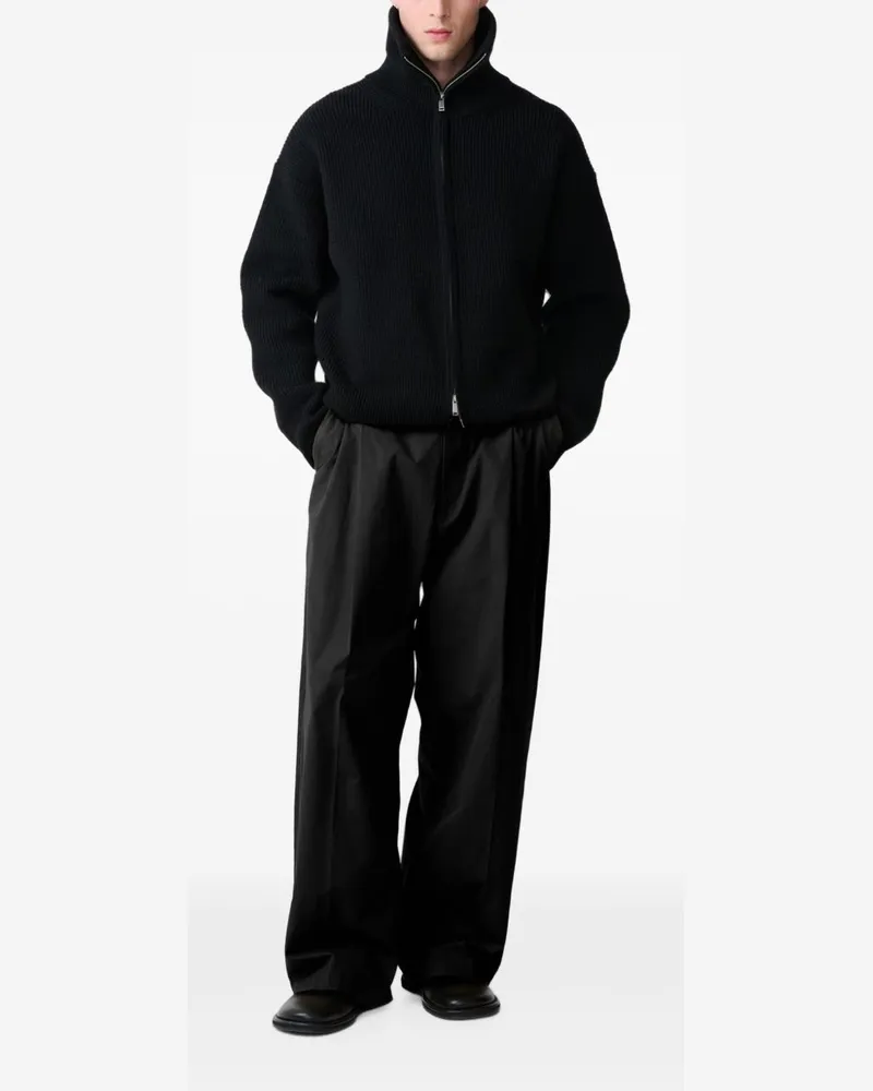 Studio Nicholson Men's Trousers Shires Black Cotton Black