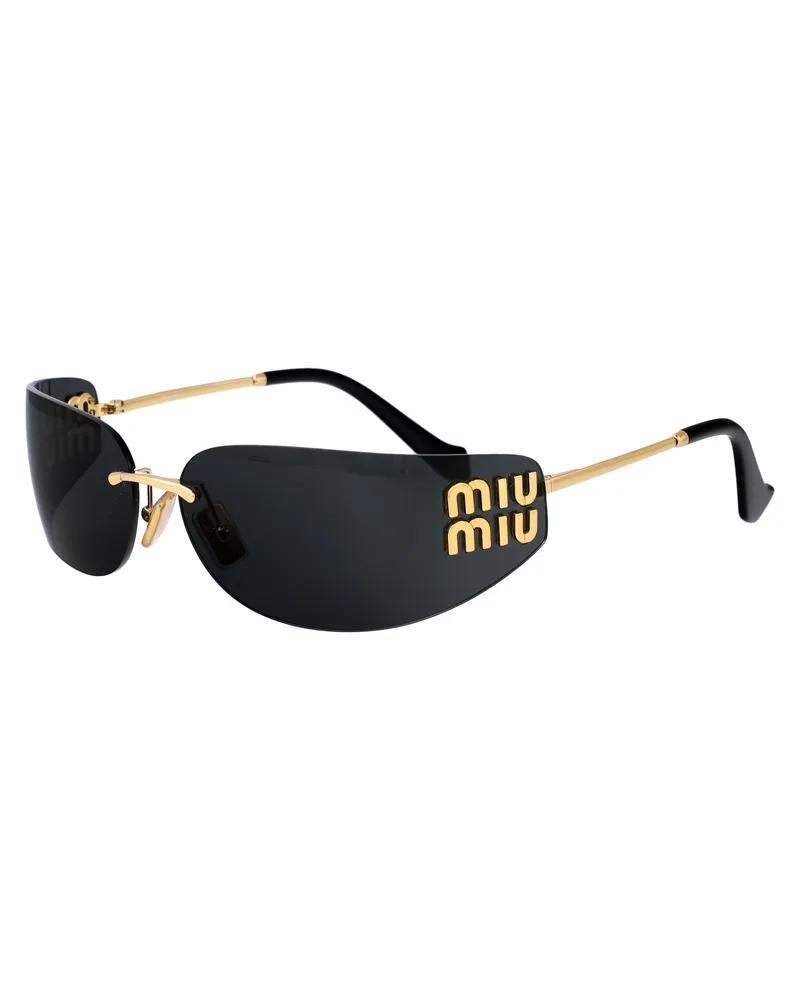 Miu Miu Women's Sunglasses 0mu A51s Gold Metal Gold