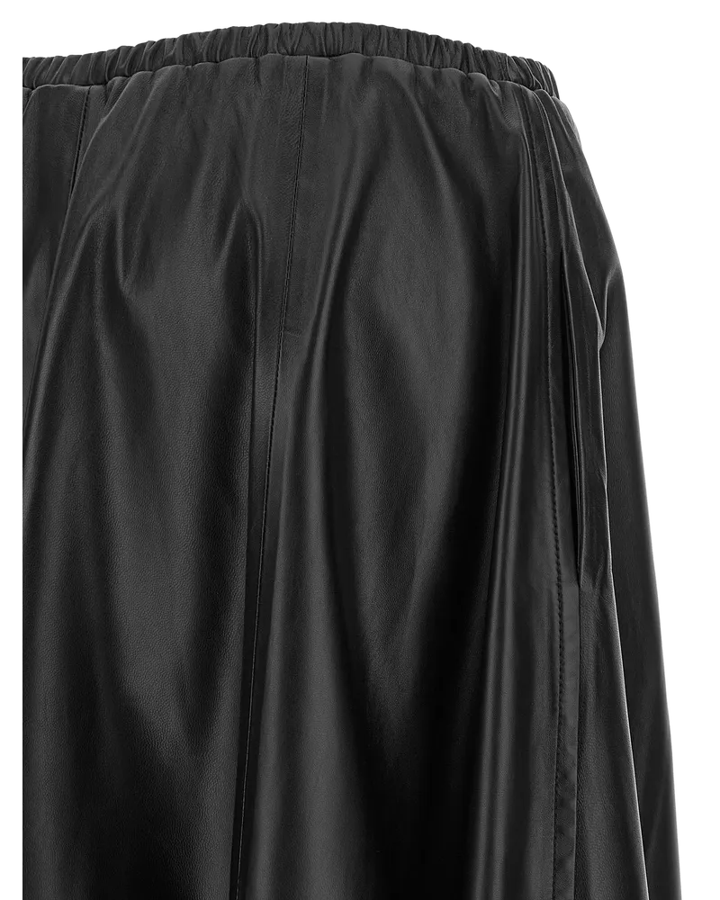 Alberta Ferretti Polyester Flared Skirt — Black Black
