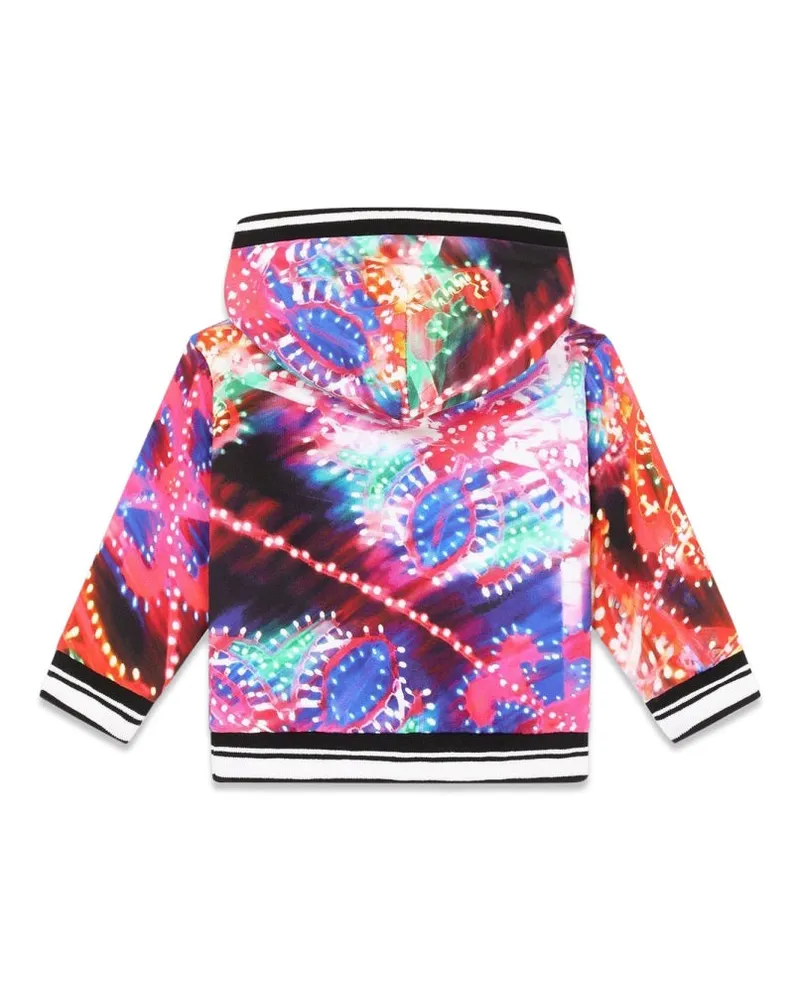 Dolce & Gabbana Zip Cotton Hoodie — Multicolor Multicolor